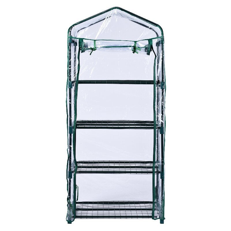 Mini Greenhouse PVC Cover 4 Tiers Garden Storage