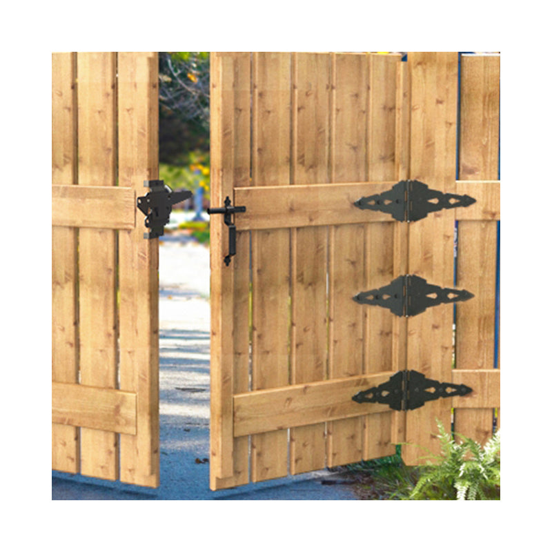 BLACK FENCE HARDWARE KIT 1 - 3 Hinges + 1 Latch