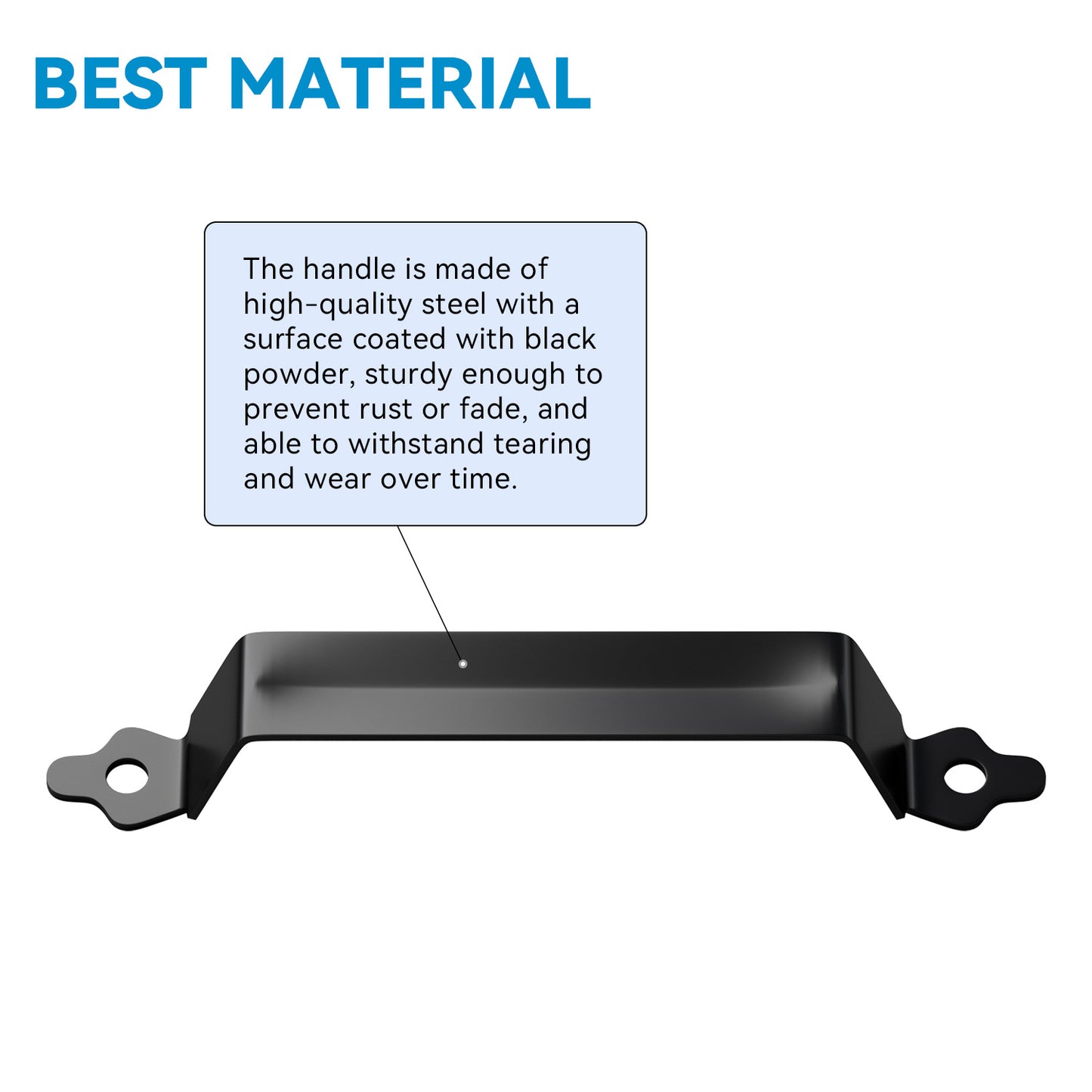175mm Wood Fence Black Handle