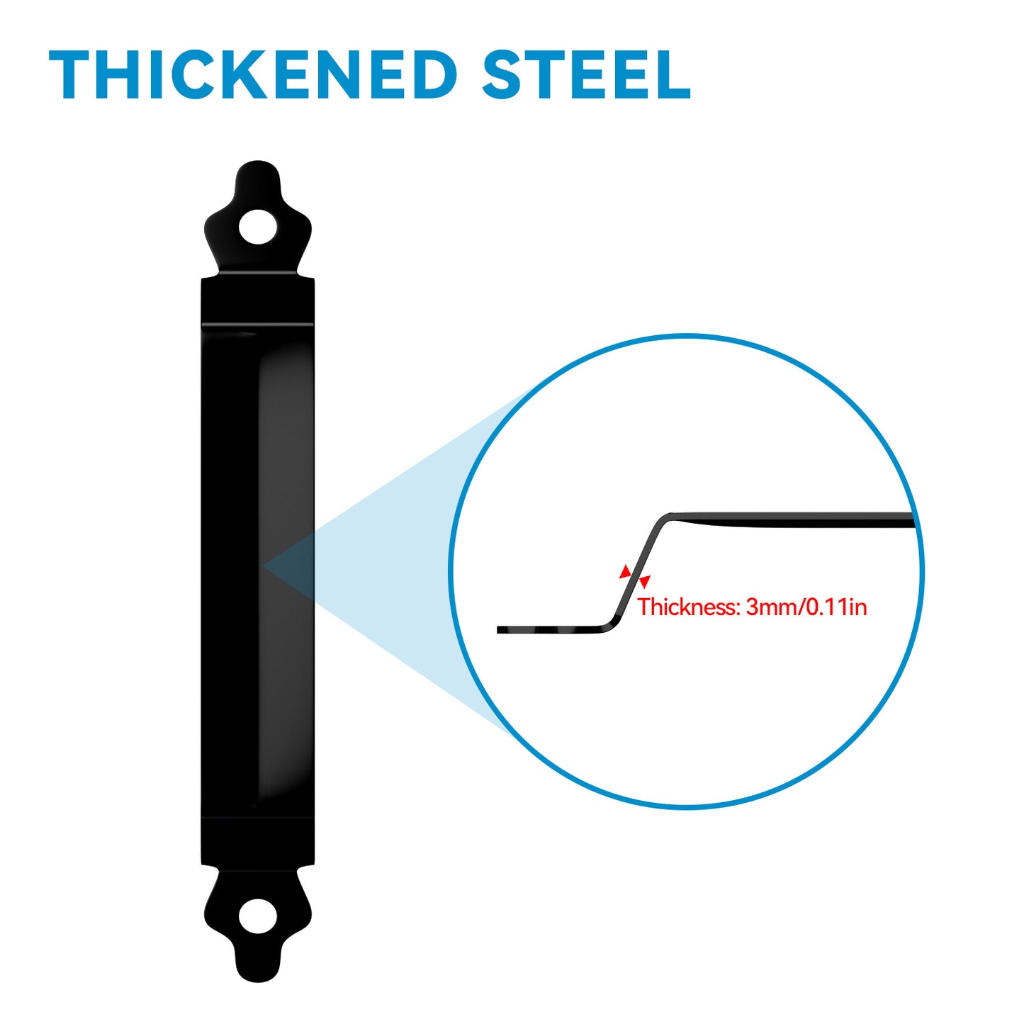 175mm Wood Fence Black Handle
