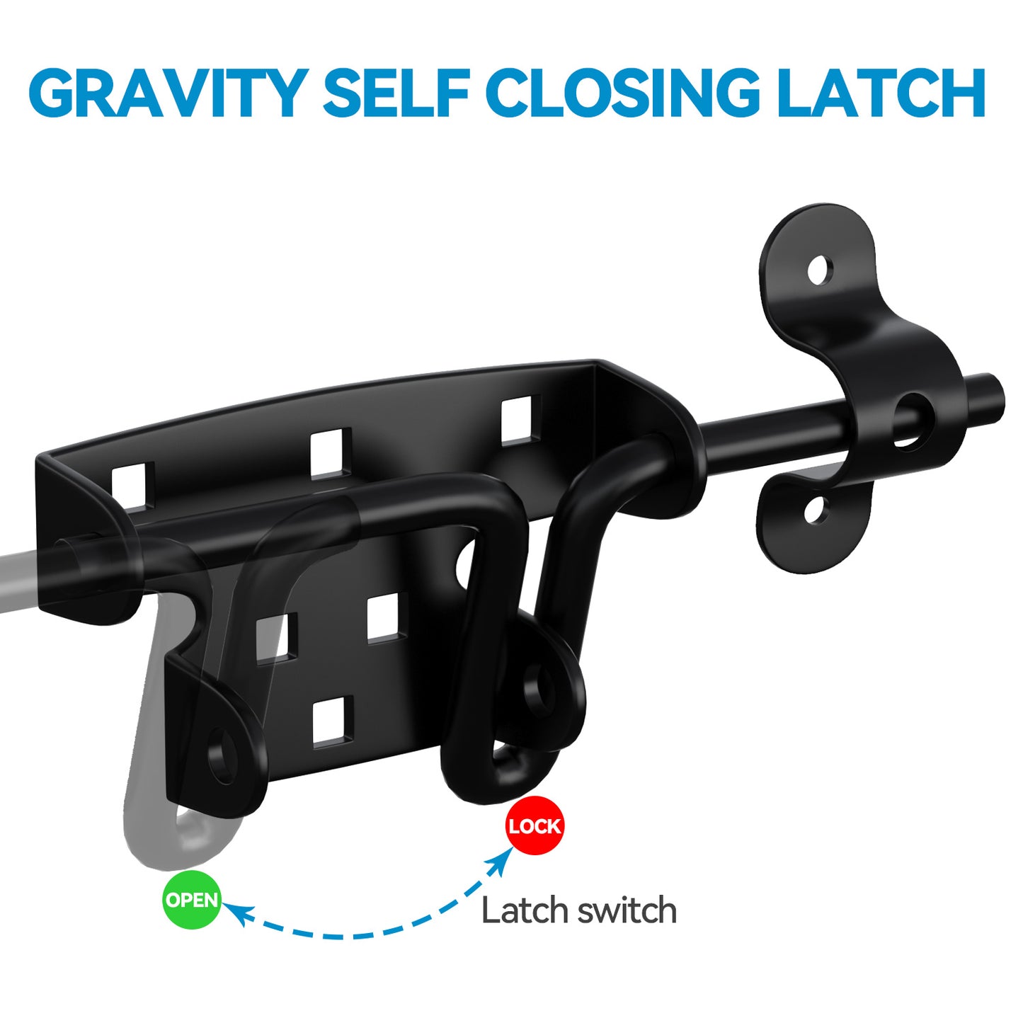 Black Fence Latch