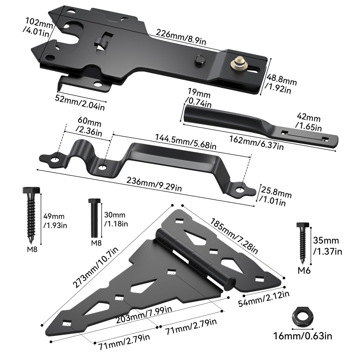 Preorder BLACK FENCE HARDWARE KIT 3