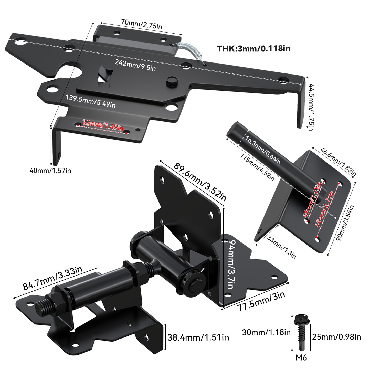 Preorder BLACK HINGE AND LATCH KIT
