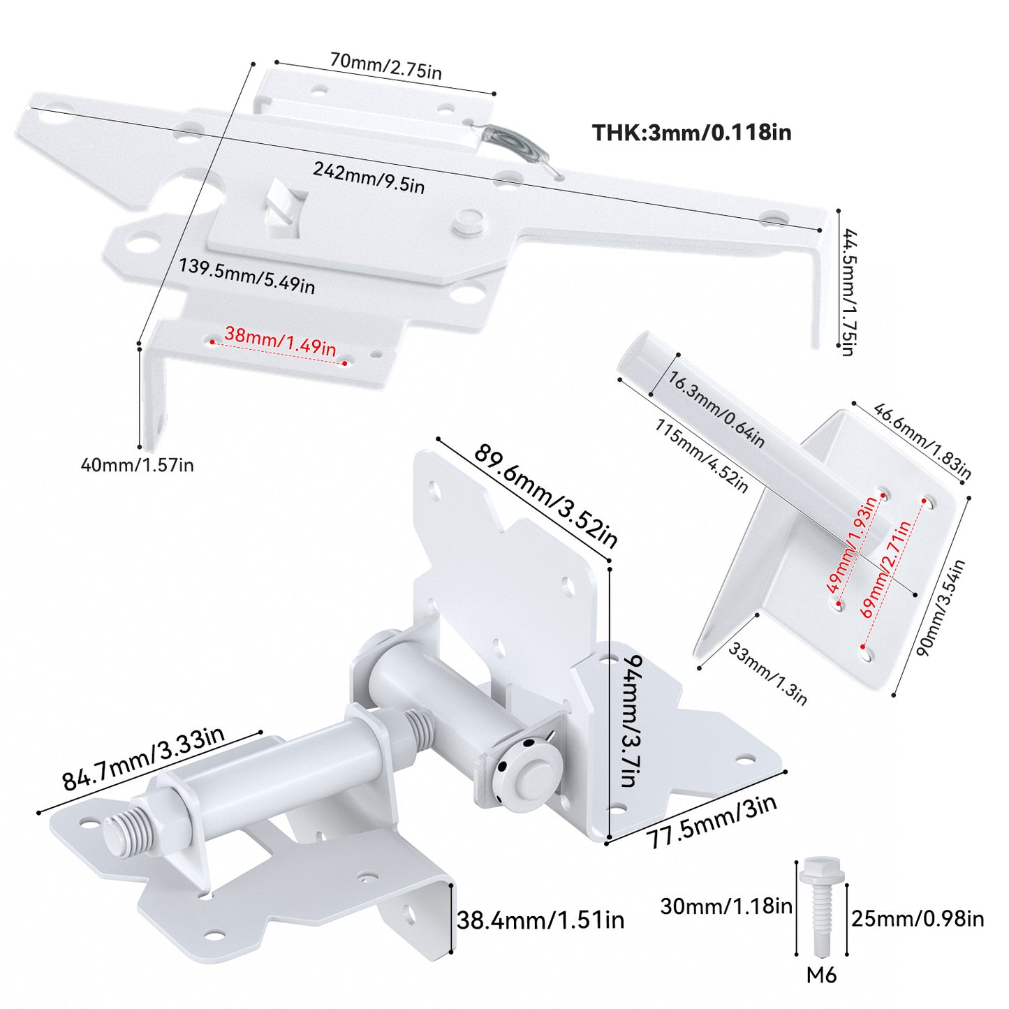 Preorder WHITE FENCE HARDWARE KIT