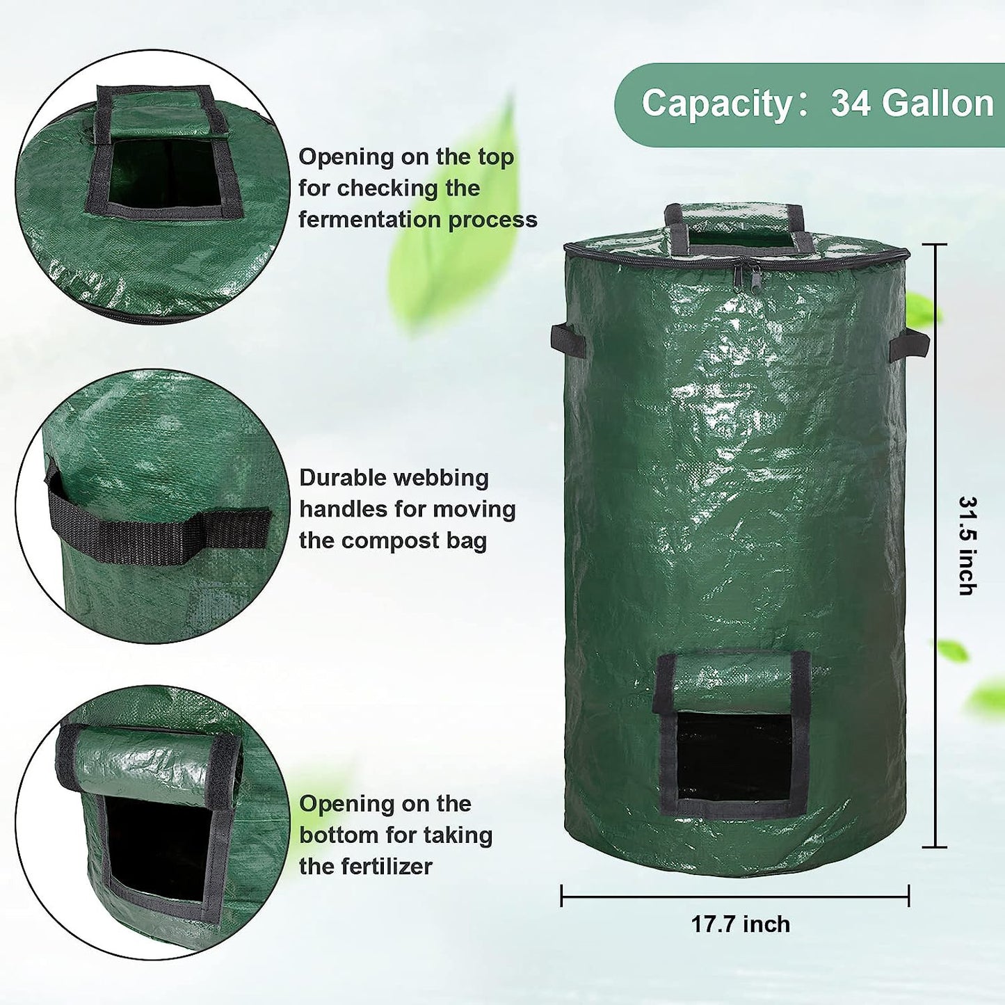 Compost Bin Round 115L 800mm x 440mm