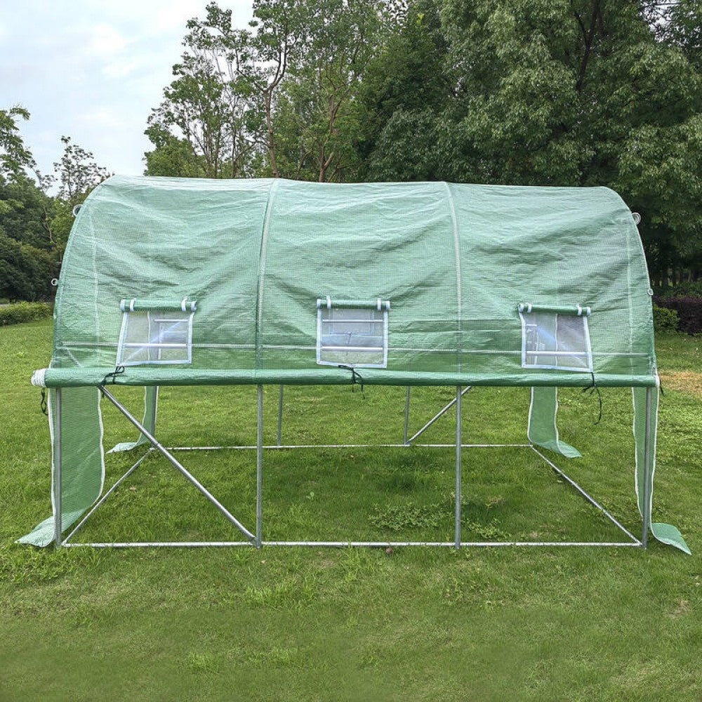 3m x 2m x 2m Tunnel Greenhouses Strong Galvanised Frame
