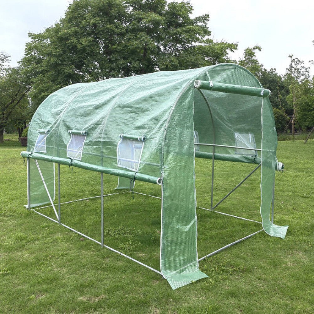 3m x 2m x 2m Tunnel Greenhouses Strong Galvanised Frame