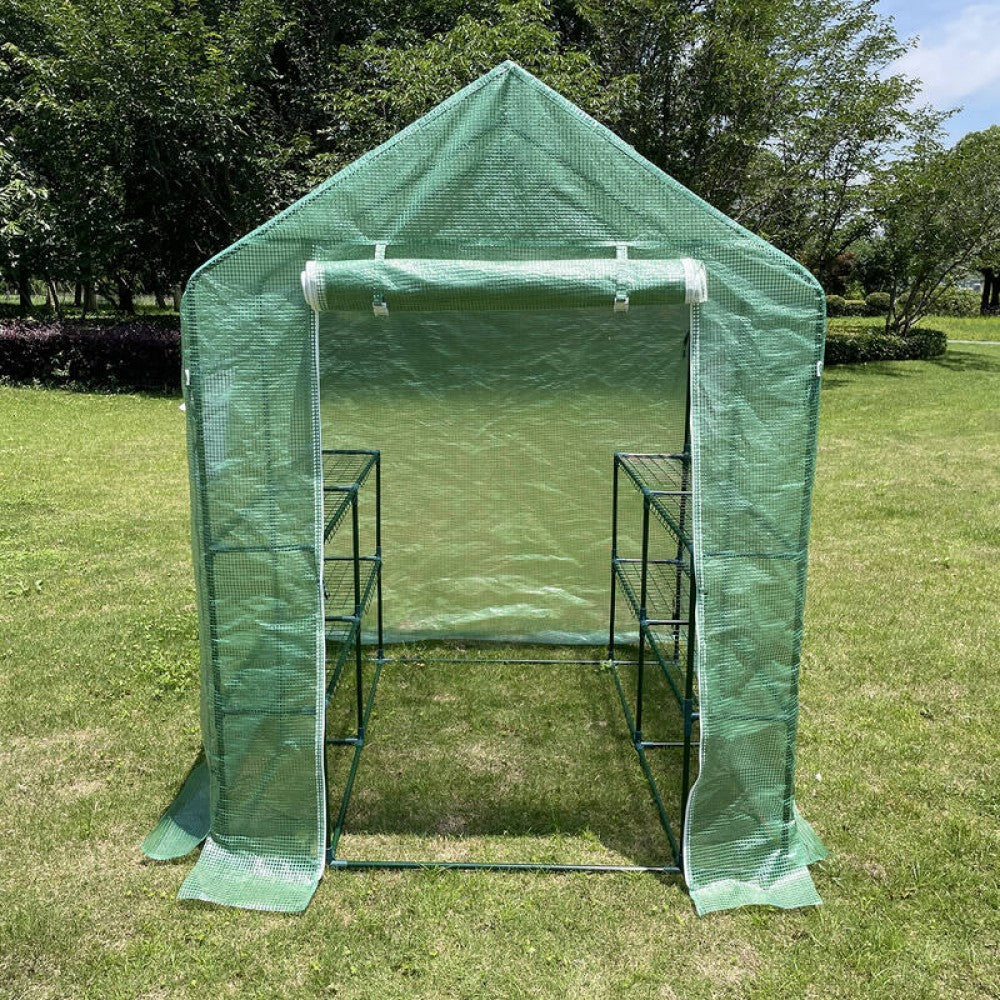 143 x 143 x 195cm Walk-in Mini Greenhouse PE Cover Plant Garden Shed