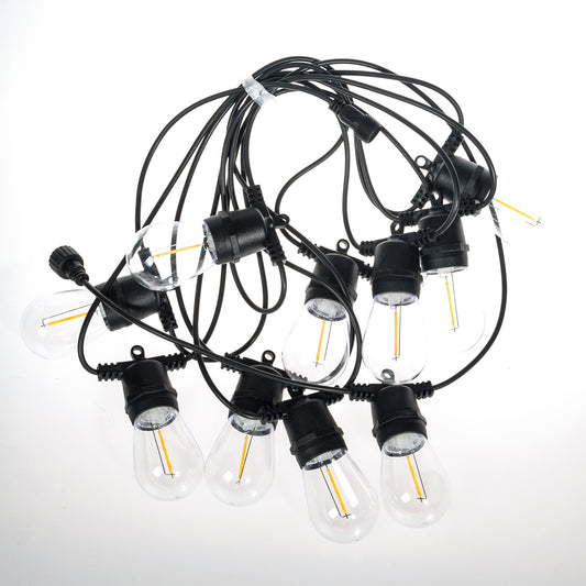 Festoon Lights LED 10m with 20 Filament Bulbs