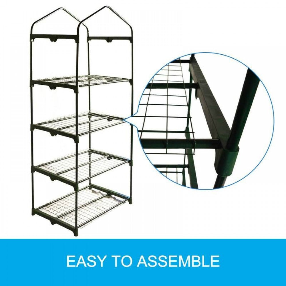 Mini Greenhouse PVC Cover 4 Tiers Garden Storage