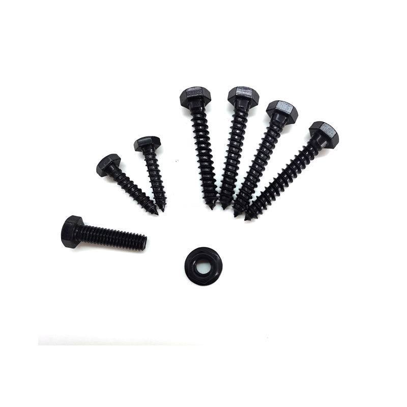 BLACK FENCE HARDWARE KIT 1 - 3 Hinges + 1 Latch