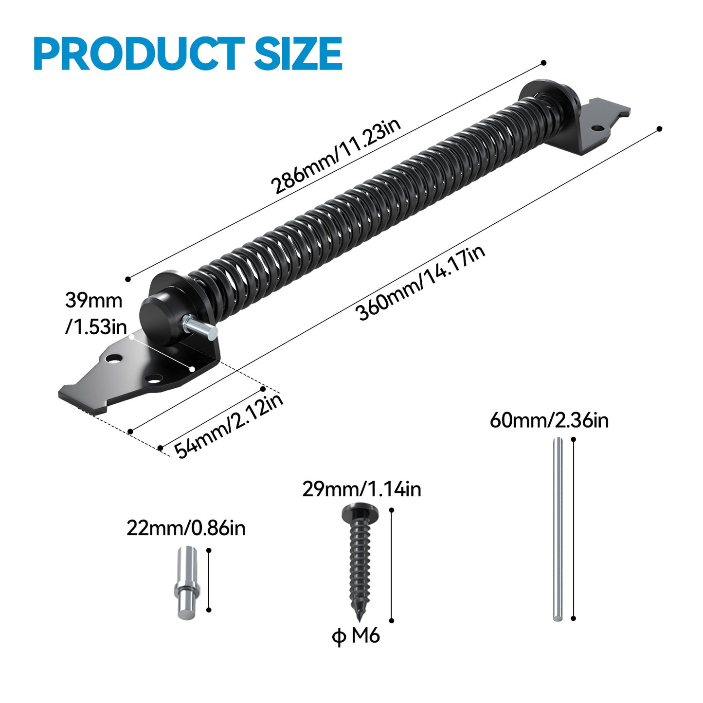 Gate Spring Heavy Galv 360mm