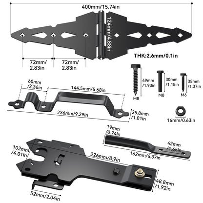 Preorder BLACK FENCE HARDWARE KIT 2