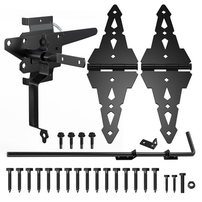 Preorder BLACK HINGE AND LATCH KIT With Drop Rod