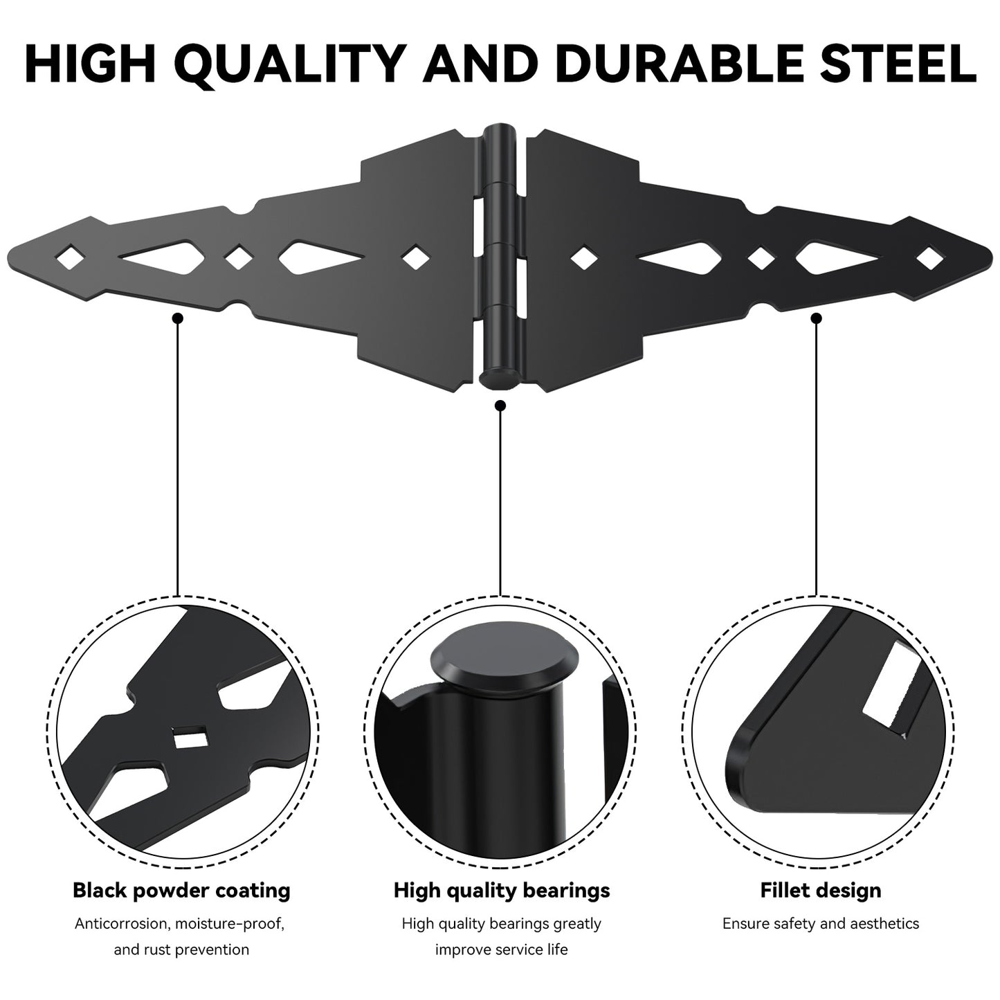 Preorder BLACK HINGE AND LATCH KIT With Drop Rod