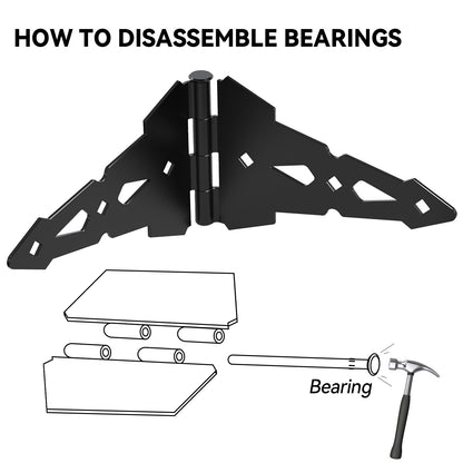 Preorder BLACK HINGE AND LATCH KIT With Drop Rod