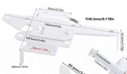 White Gate Latch