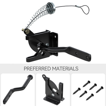 Gravity Self Closing Gate Latch Black