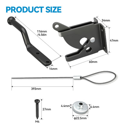 Gravity Self Closing Gate Latch Black