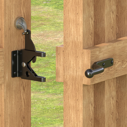 Gravity Self Closing Gate Latch Black