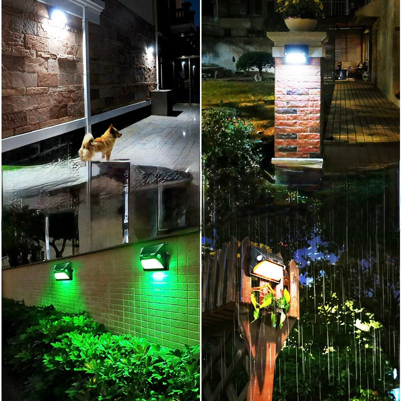 Quality 600 Lumens Solar 2-sensor Security Light Integrated large with Remote-RGB