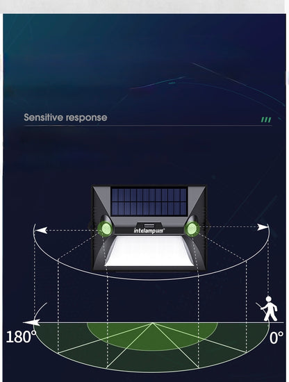 Quality 600 Lumens Solar 2-sensor Security Light Integrated large with Remote-RGB